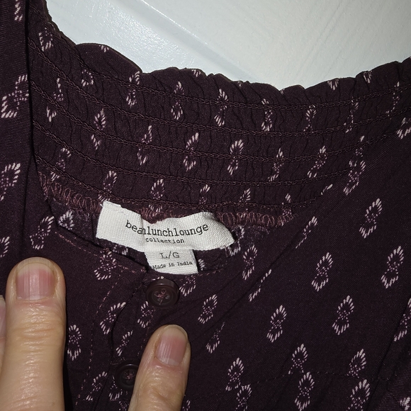 beachlunchlounge Burgundy, Gold and Multicolor Midi Dress - Picture 4 of 8